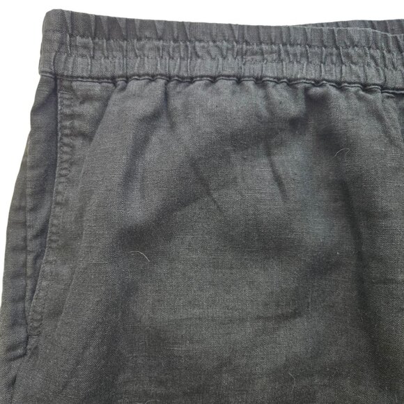 J.Jill Love Linen 2XL Black Relaxed Fit Cropped Pants Elastic Waist - Picture 10 of 16